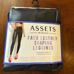 Assets by Spanx Faux Leather Shaping Leggings